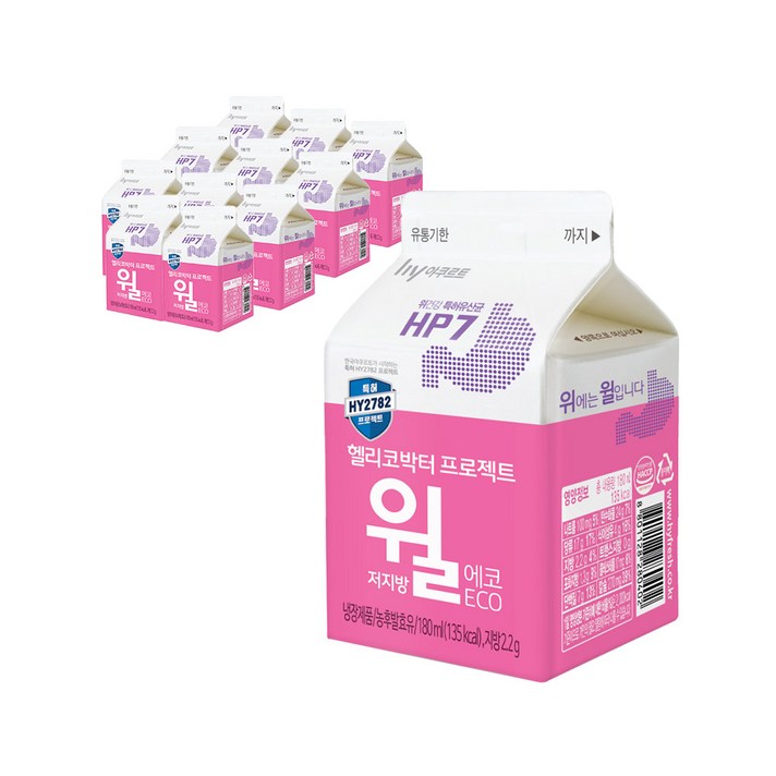 윌 에코 저지방 180ml 12개입