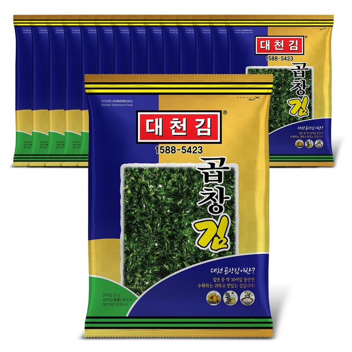 [대천김]곱창전장김15봉세트, 15봉, [W715] 대천김곱창전장김