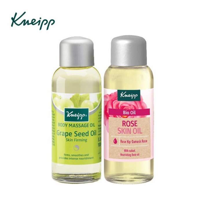 [크나이프] 페이스&바디 케어 오일 세트/바디 슬리밍 오일+로즈오일, 없음