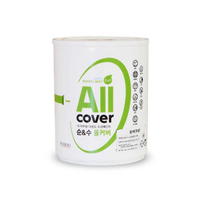  노루페인트 다용도용 친환경페인트 순앤수 올커버 1L, 화이트1, 1개 