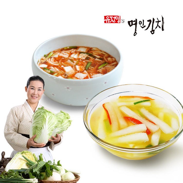 [식품명인 유정임] 나박김치 2kg+단호박 동치미 2kg, 단품