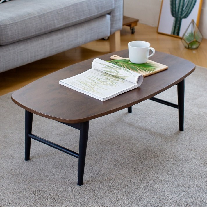 [룸스퀘어] 원목접이식 거실 소파 좌식 테이블 거실테이블, 까사테이블900-다크브라운