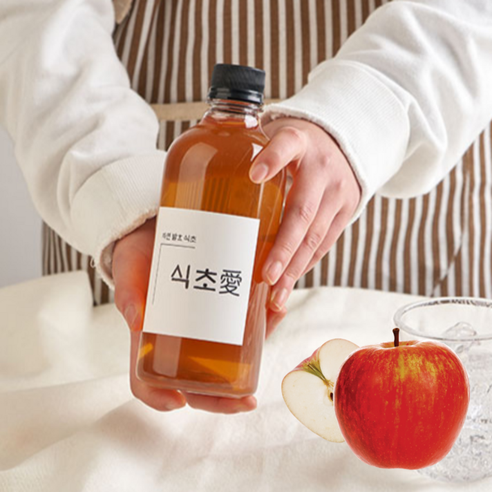 뽀글얌 국내산 천연 발효 건강 식초 과일 발효초 3종 500ml, 사과식초1병