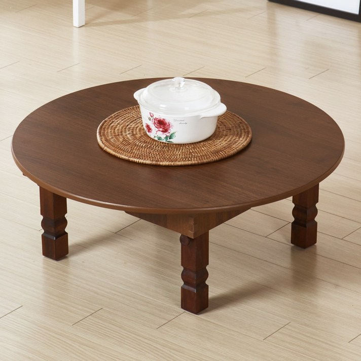 서우 월넛 통판 원형상 대 69 x 69 cm, 브라운