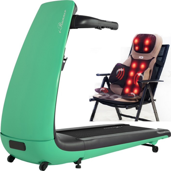 아이러너 런닝머신 p100 +전신마사지기 (I RUNNER_ All New 2021 Treadmill+Massager)+층간소음방지매트 증정, 올리브그린(OLIVE GREEN)