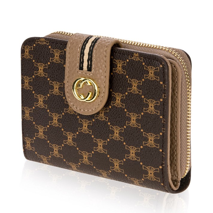 
                                                        끄레앙 여성 지퍼형 똑딱이 명품 반지갑 W743
                                                    