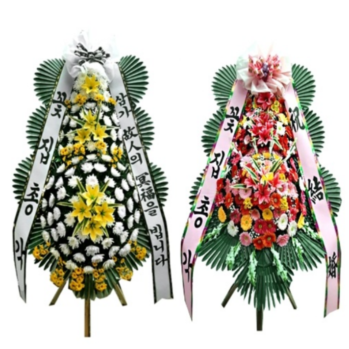 
                                                        꽃집총각 근조화환 축하화환 조화화환 전국꽃배달 당일무료배송 영정바구니 오브제 화환 꽃배달싼곳, 01_일반 근조화환(3단형)
                                                    