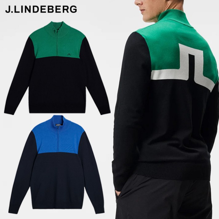 [J.LINDEBERG] 남성니트스웨터 / 제이린드버그 골프웨어 제프 니트 스웨터 / AMKW08141 6855 9999