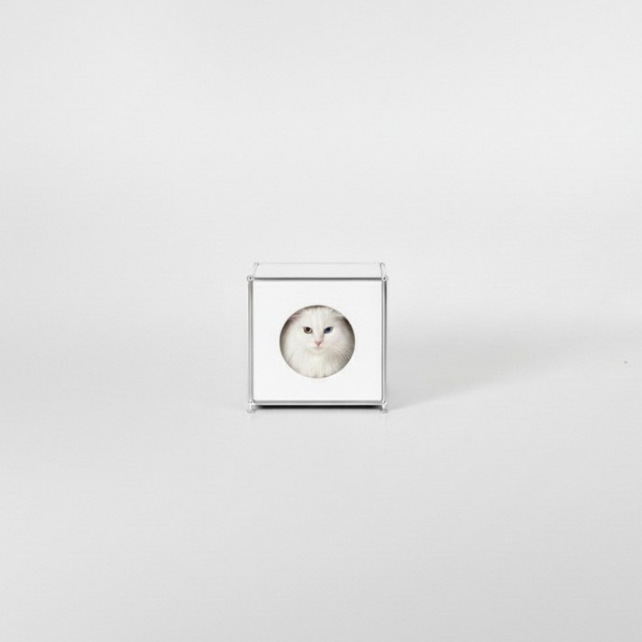 미드퍼 철제 미드센츄리 모듈 캣타워 1×1 숨숨집 화이트, 400x400x420, 1개, 화이트