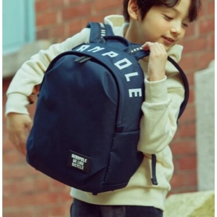 [빈폴] 키즈 네이비 심플 경량 책가방+보조가방 (BI11D4U07R)