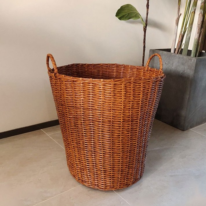 청년리빙 라탄 빨래바구니, 브라운 특대형