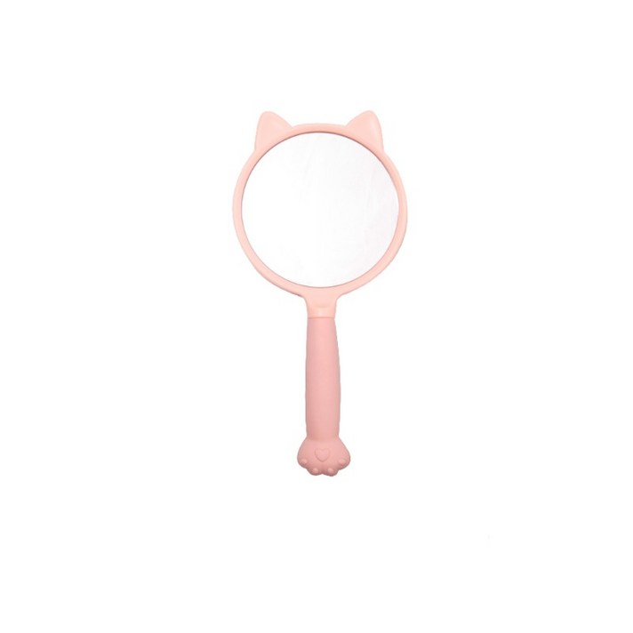 순수하랑 휴대용 고양이발 메이크업 손거울 로즈핑크, 1개