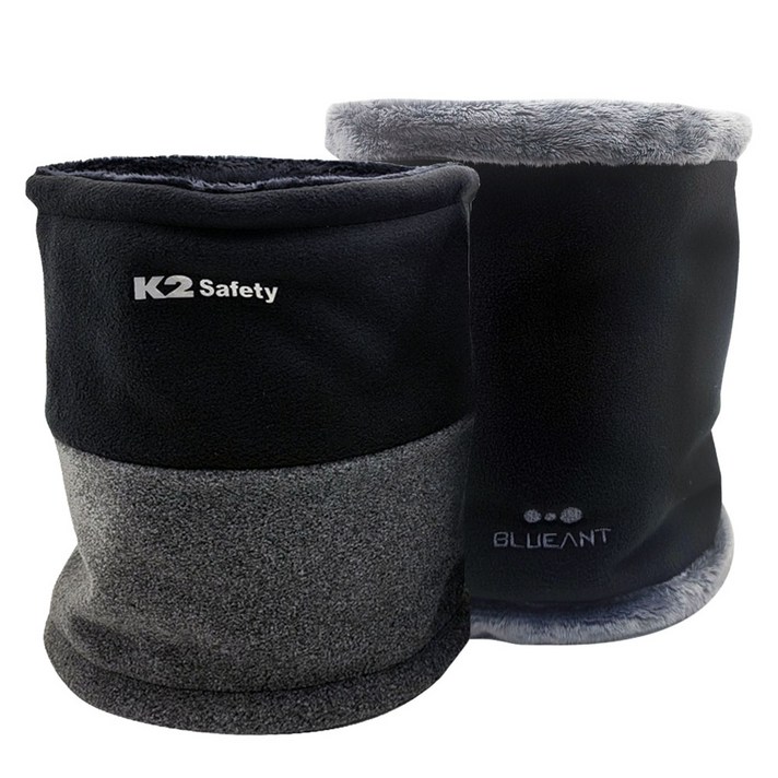 K2 듀얼스타일 넥워머1+1블루안트 쉴드넥워머 세트, K2듀얼스타일넥워머(블랙그레이)+블루안트쉴드(블랙)