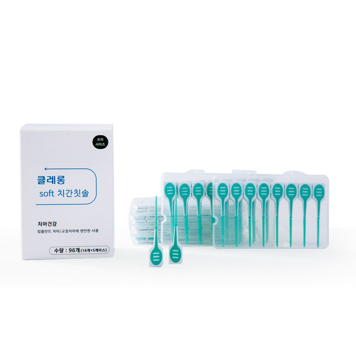 클레롱 치간칫솔96개+휴대용케이스 잇몸보호용, 1개(96개입)