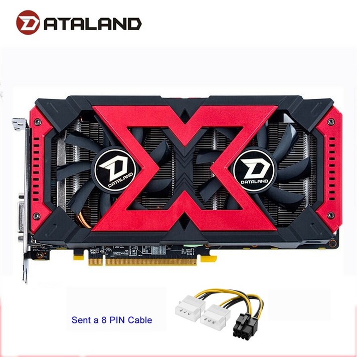 Dataland rx570 4 gb x 직렬 게임 비디오 카드 gpu rx 570 4g 그래픽 카드 amd 비디오 카드 용 컴퓨터 게임|그래픽 카드|, 1개, 단일, 단일