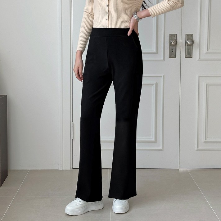 봄세미부츠컷 에이플심플 여자 봄 바지 스판 부츠컷 데일리 밴딩 팬츠