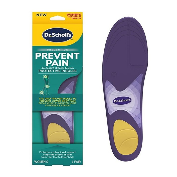 Dr. Scholl's ® 통증 방지 하체 보호 안창 1쌍 남성용 8-14 발 무릎 뒤꿈치 및 허리 통증으로부터 보호 인서트에 맞게 트림
