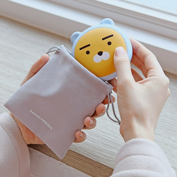 카카오손난로 5000mAh 보조배터리 카카오프렌즈 라이언 어피치, 01.라이언