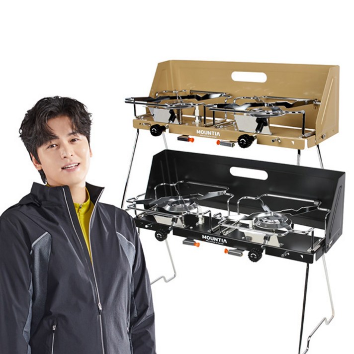 마운티아 핫 트윈버너 가스 스토브 투 버너/이소가스, 마운티아 핫 트윈스토브/골드