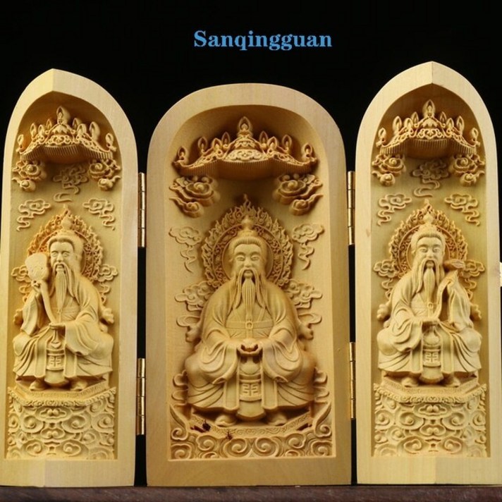 포대화상 단단한 나무 조각 세 오픈 부처님 장식 동상 현대 미술 Collapsible 홈 거실 침실, 13 N