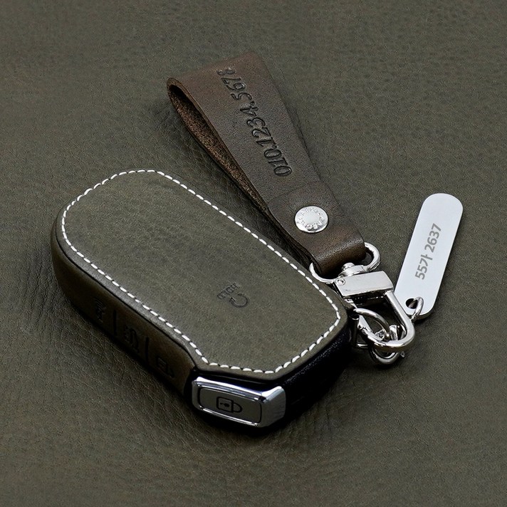 리츠S 4세대 카니발 KA4 (2020.08~) 5버튼 7버튼 9버튼 키케이스, K-10 9버튼 카멜, (전화번호or차량번호), 가죽각인(X)