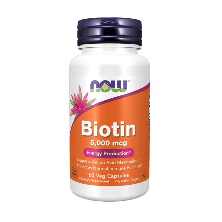 나우푸드 비오틴 5000mcg 베지 캡슐, 1개, 60개입