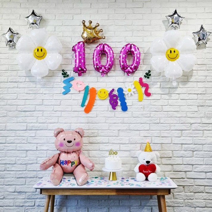 아기 100일 잔치 셀프 백일상 세트, 핑크, 1세트