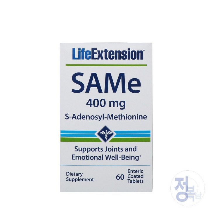 라이프 익스텐션 Life Extension S-Adenosyl-Methionine S-아데노실메티오닌 400mg 60개입, 2개묶음(5%할인), 1개