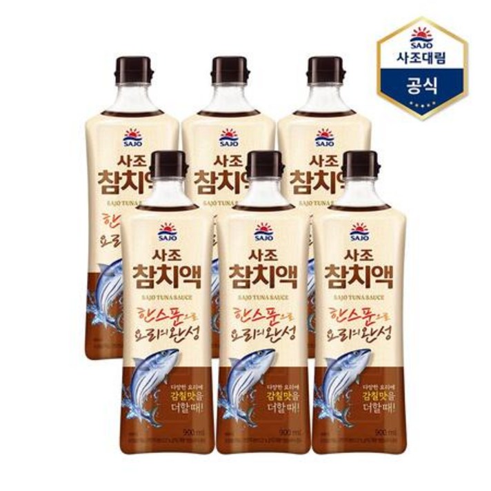 사조 참치액, 900ml, 6개