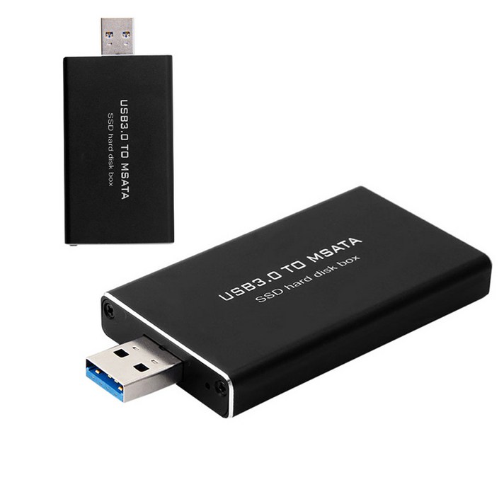 USB 3.0 ~ MSATA SSD 하드 디스크 박스 변환기 어댑터 인클로저 외부 케이스 1PC