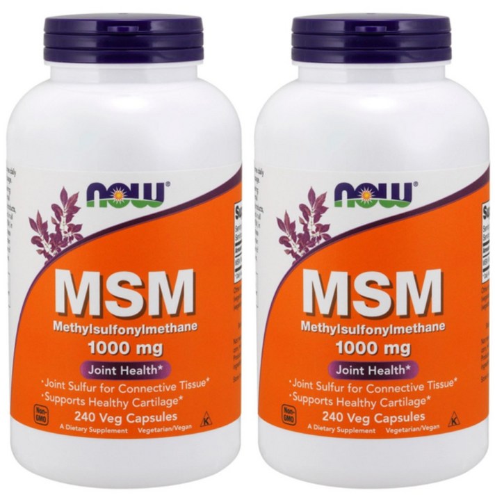 나우푸드 MSM 1000mg 베지 캡슐 비건, 240개입, 2개
