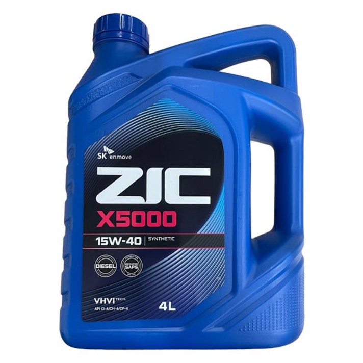 대형디젤 엔진오일 SK ZIC X5000 15W40 4L 대형디젤 엔진오일 SK ZIC X5000 15W40 4L
