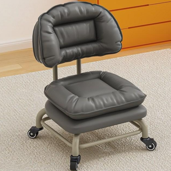 라워스 푹신한 바퀴달린 무빙 의자, 블랙, 1개