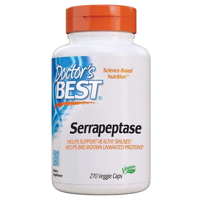 Doctor's Best 닥터스베스트 세라펩타제 Serrapeptase 120000 SPU 270정, 1개