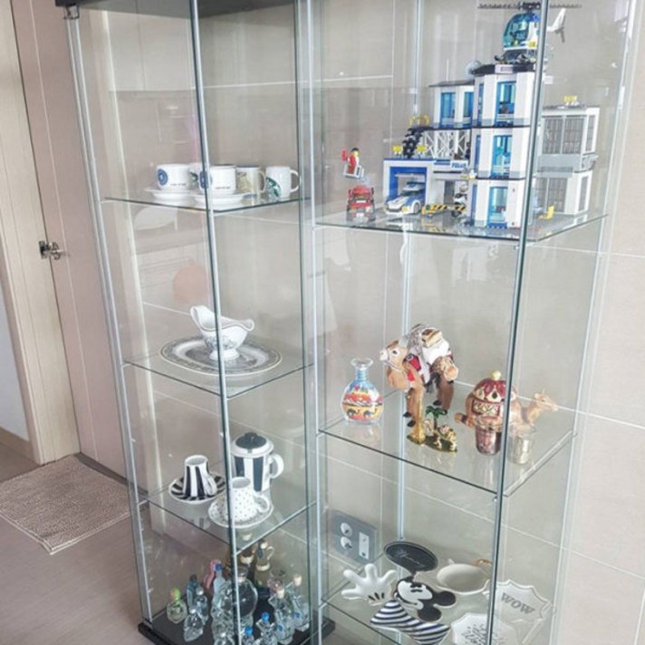 [] [이케아] DETOLF 유리장식장/진열장/수납장, 색상:화이트_602.691.23