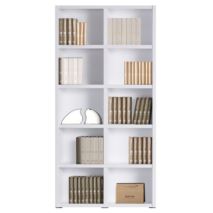 예뫼솔 2000시스템5단책장 40050060080010001200사이즈 수납선택 책장 책꽂이 수납장 진열장, 5단1000책장화이트, 5단