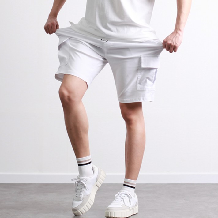 투뎃 남성용 울트라 사방 스판 카고 건빵 반바지