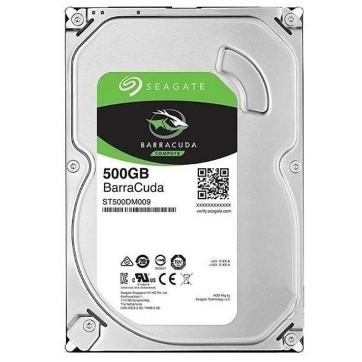 씨게이트 바라쿠다 500GB 기가 하드디스크 BarraCuda HDD SATA3 3.5인치 ST500DM009, .MB