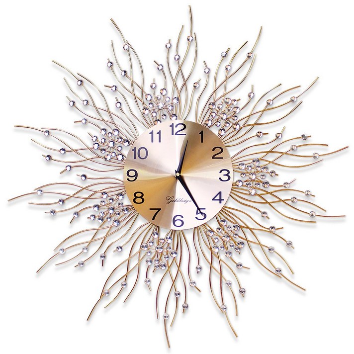 골드디자인 럭셔리 홈데코 무소음 인테리어 벽시계