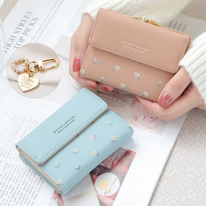 [사은품증정] 데이즈원 여성 학생 여아 동전 지폐 수납 반지갑 카드지갑