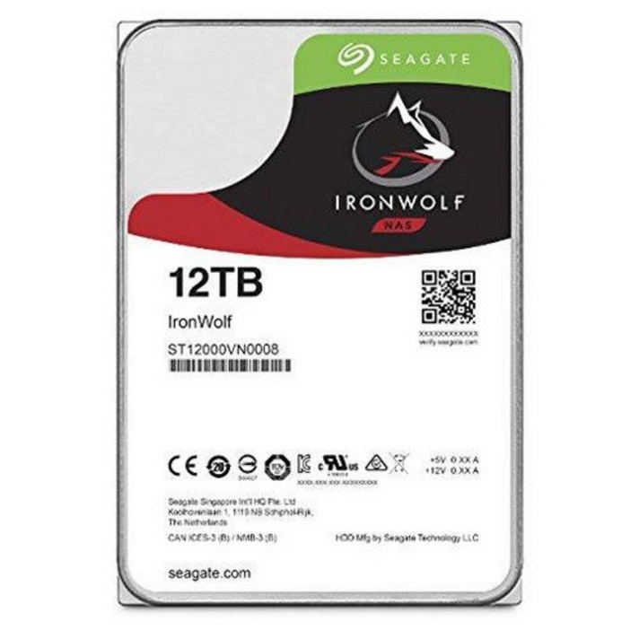 씨게이트 12TB IronWolf ST12000VN0008 NAS용