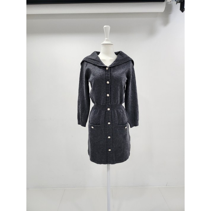 마쥬 maje RALORIE 버튼다운 니트 원피스