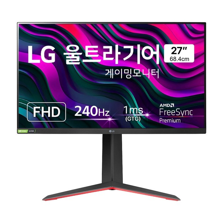 LG 27GP750 27인치 게이밍모니터 240Hz 울트라기어 IPS HDR10