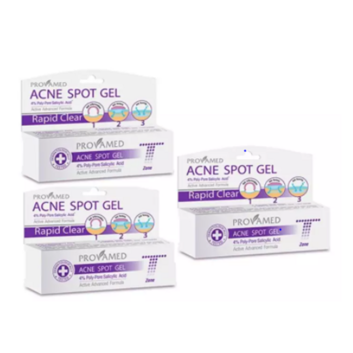 여드름치료 / 태국 Provamed Rapid Clear Acne Spot Gel (염증성 여드름) 10g x 3 팩