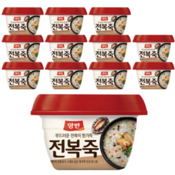 양반 전복 즉석죽, 287.5g, 12개