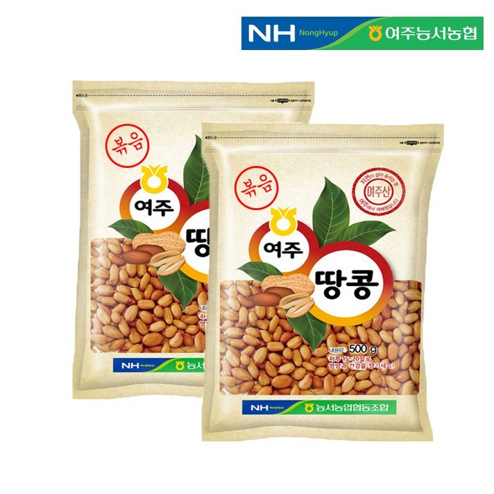 [농협]여주 볶음 햇땅콩 500g x 2봉 국산 땅콩
