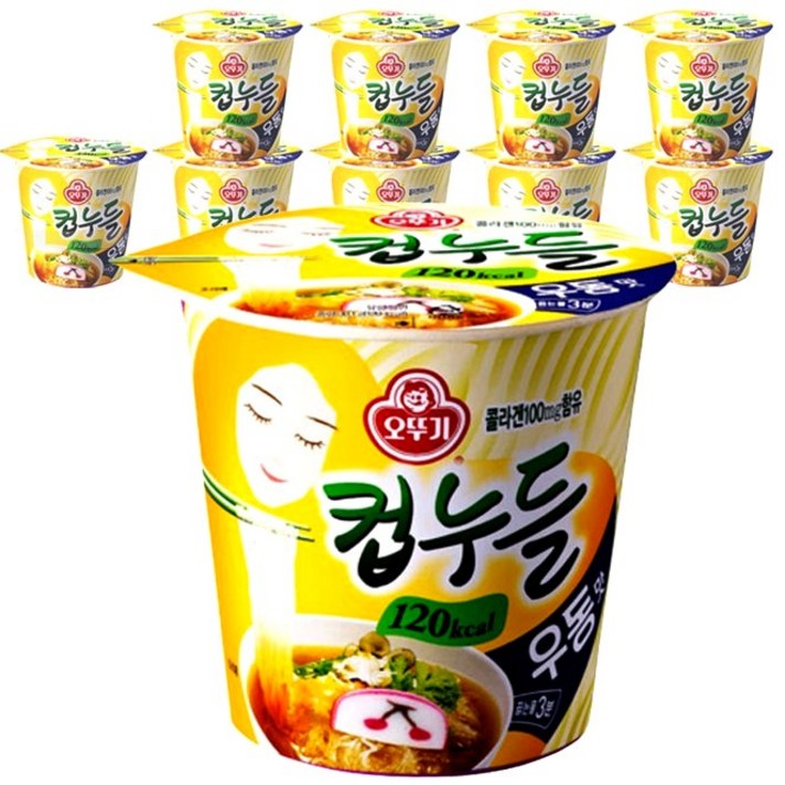 오뚜기 컵누들 우동맛 컵라면, 10개