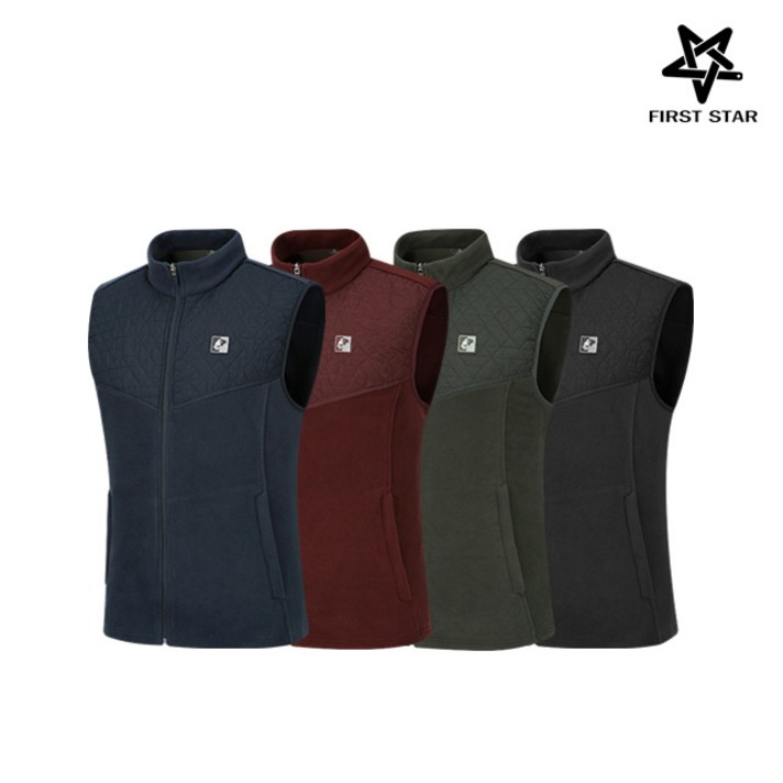 퍼스트스타 남성 폴라폴리스 후리스 등산 조끼 1107