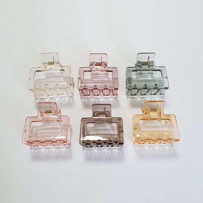 당일발송 - 6p세트 반묶음 헤어 미니 집게핀 5cm 6color