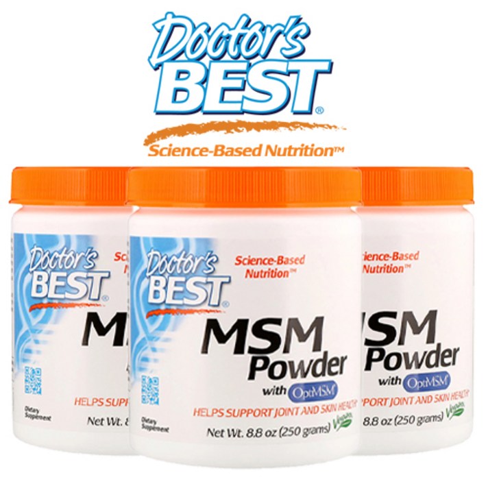 닥터스베스트 MSM 파우더 OptiMSM 함유 250g X 3통, 3개